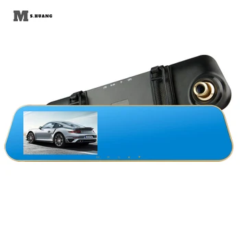 

DV118 dash cam mirror dash camera dual camera lens car dvr with two camera rearview mirror dashcam full hd 1080P video recorder