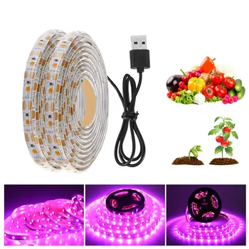 

LED Grow Light Full Spectrum USB Grow Light Strip 0.5m 1m 2m 2835 DC5V LED Phyto Lamps for Plants Flowers Greenhouses Hydroponic