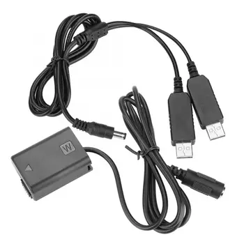 

NP-FW50 Dual USB Dummy Battery Adapter Replacement for SONY NEX-3/5/6/7 a7 Series A6300 A5000