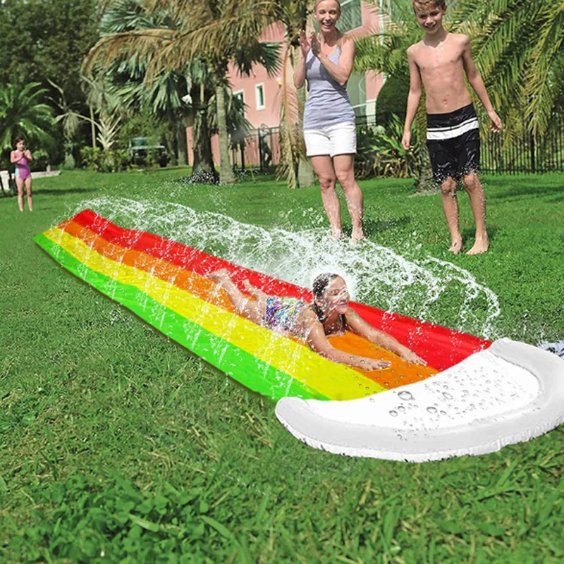 Interesting Summer Water Spraying Slide Rainbow Bright Color Outdoor Party Happy Game Activity Lawn Heat Escape Accessories - Image 3
