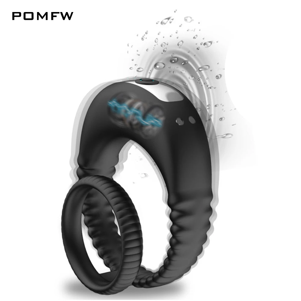 Hahn Vibrator Ring Penis Verzögerung Ejakulation Cockring auf für Mann Sexspielzeug für Männer Paar Ringe Penis ring Spielzeug für Erwachsene 18 1