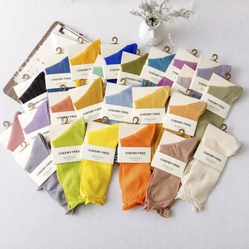 

Summer 2020 24 Color Thin Heap-heap Socks Japanese Silk Socks Female Soft Hollow Out Mesh Tube Socks Women Net Socks Ladies