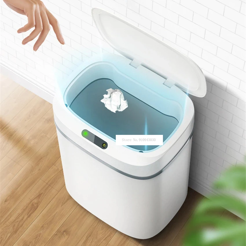 

GY-ljt Household Smart Trash Can Intelligent Induction Trash Can Living Room Bedroom Kitchen Bathroom Creative Trash Can 12L