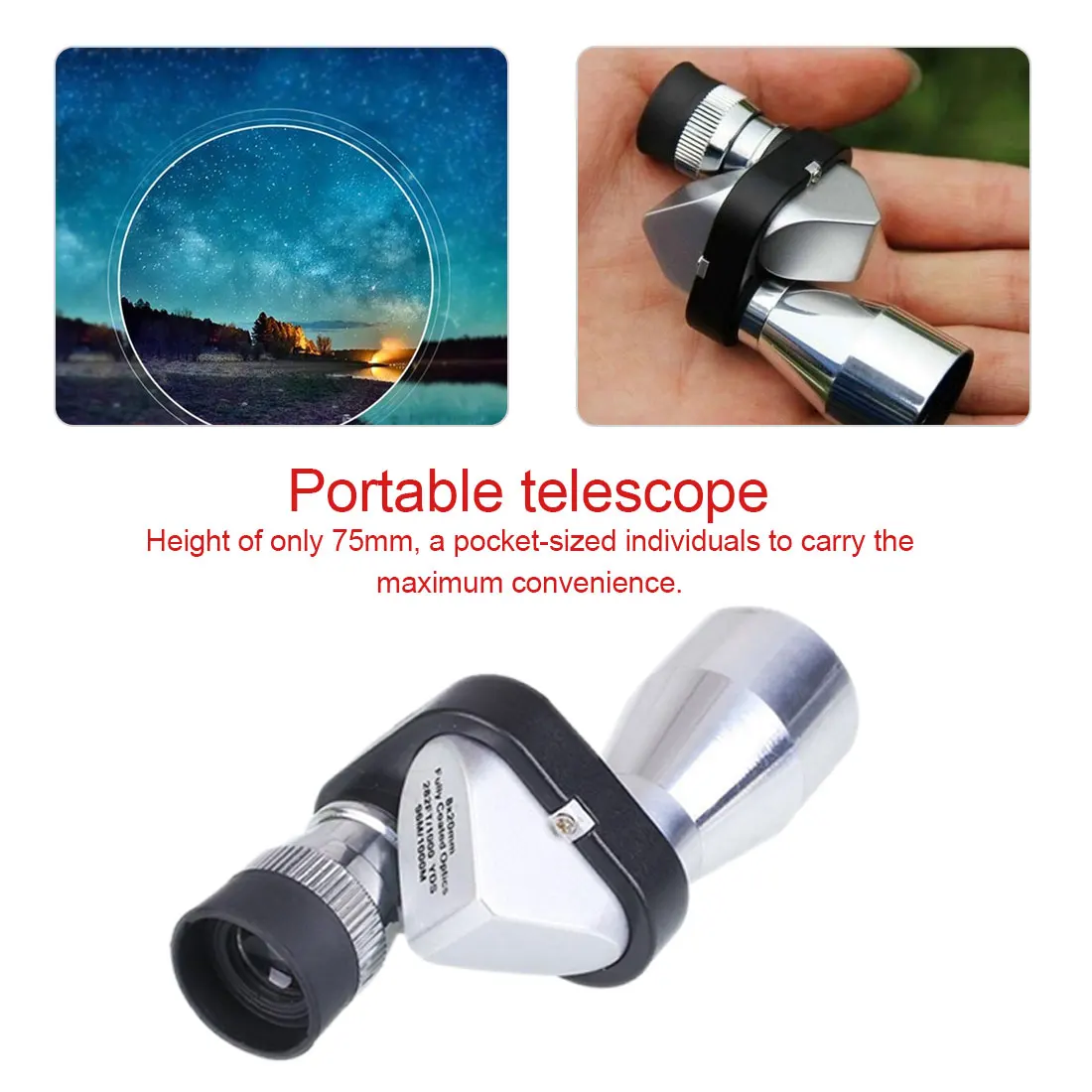 

Camping equipment Telescope Single Barrel High-power High-definition Low-light Night Vision Telescope spy glasses