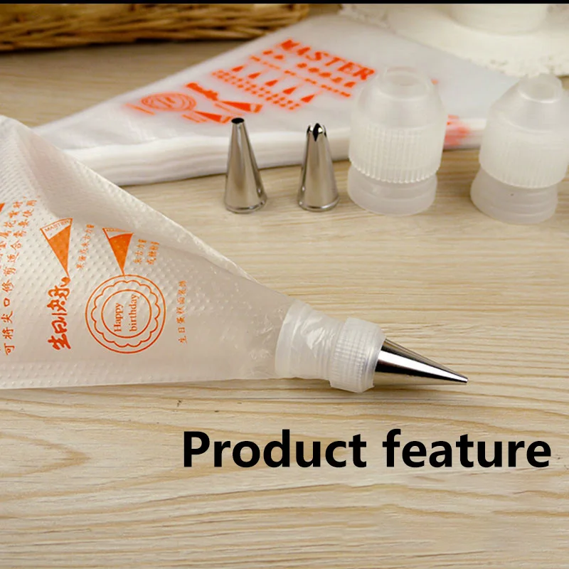 Disposable Pastry Bag Icing Food Piping Cream Nozzle Fondant Cake Decorating Pastry Tips Tools Small Large Size Cake Tools disposable pastry tools