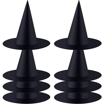 

8Pcs Halloween Black Witch Hat Taffeta Witch Hat Witch ic Hat Witch Hat