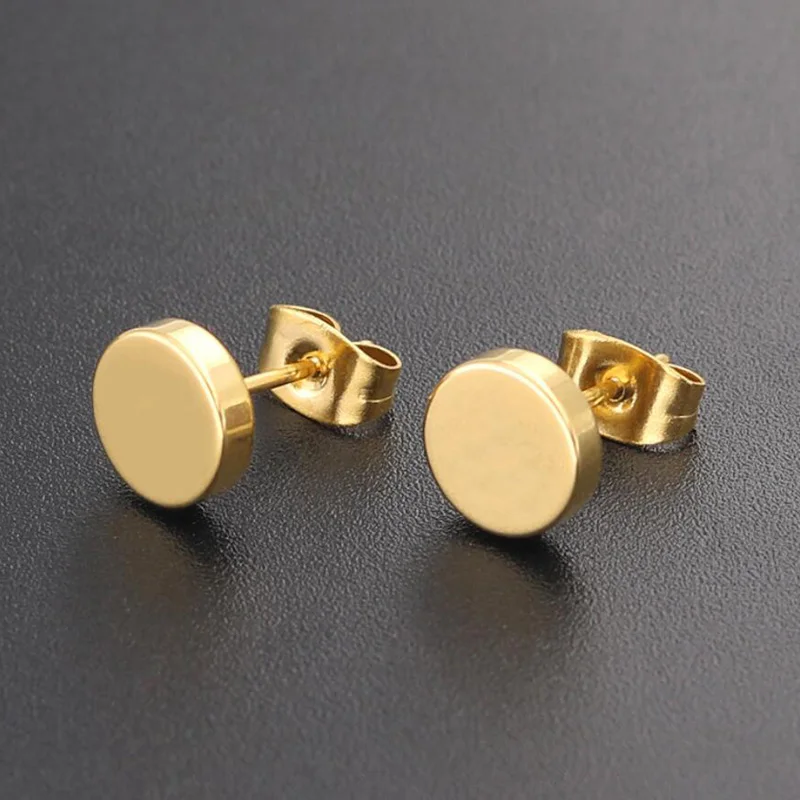 Minimalist Hollow Small Round Earrings for Women Hiphop Stainless Steel Black Circle Earings Ear Studs For Friend Boyfriend Gift H62adc3861fae462e84845e50162ad679M