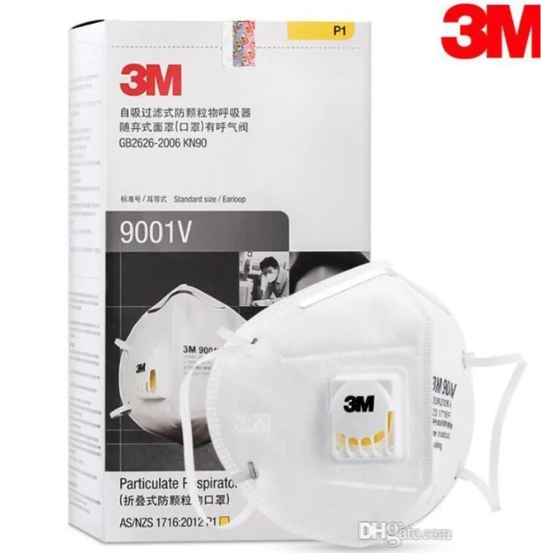 

DHL Ship! 3M 9001 Mask with Respirator 9041 9501V Mask Anti Protective Dustproof PM2.5 Protective Mask Reusable Earloop VS N95 F
