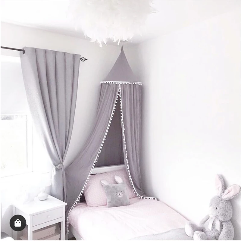 High 240cm Bed Canopy for Children FuliMall Cotton Baby Bed Decoration