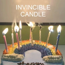 10 шт./упак. украшения дома дети День рождения SuppliesMagic реквизит День рождения трюк Свеча зажигания свадебный торт в форме свечи
