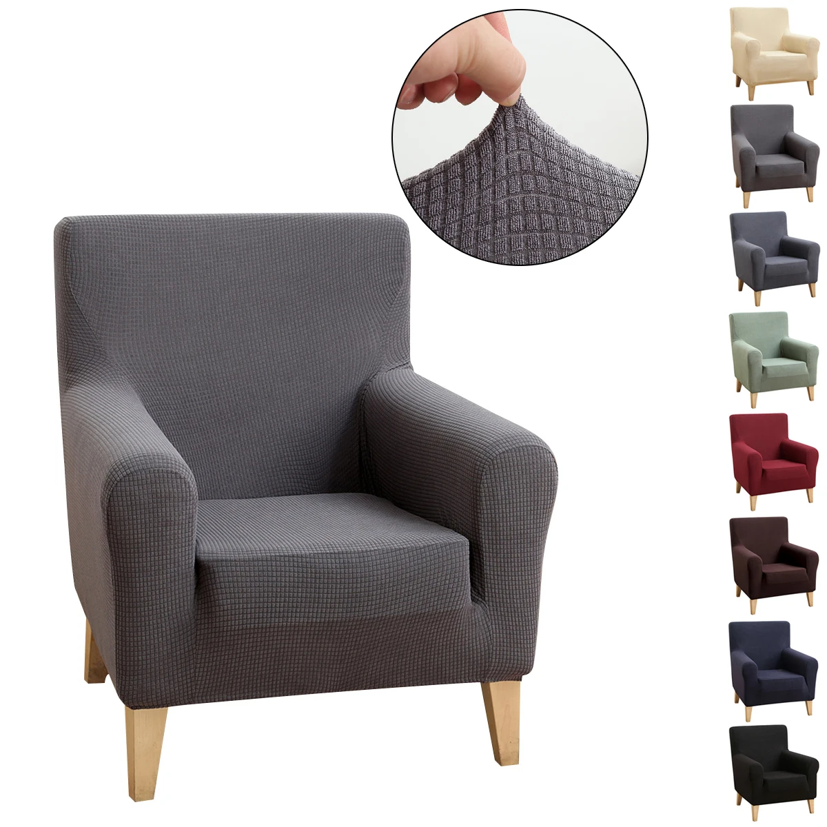 Home Comfortable Elastic Waterproof Couch Arm Chair Covers Furniture Protector Stretchy Armrest Covers Black PU Leather Arm Caps for Armchairs Sofa Chair Couch Stretchy Arm Slipcovers 