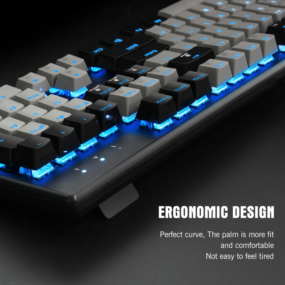  HEXGEARS GK706 Mechanical Gaming Keyboard Kailh MX Blue Switch 104 Key Water Resistance Mechanical 