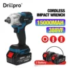 388vf 520N.M Brushless Cordless Electric Impact Wrench Power Tools with 15000Amh Li Battery +LED light Adapt to Makita battery ► Photo 1/6