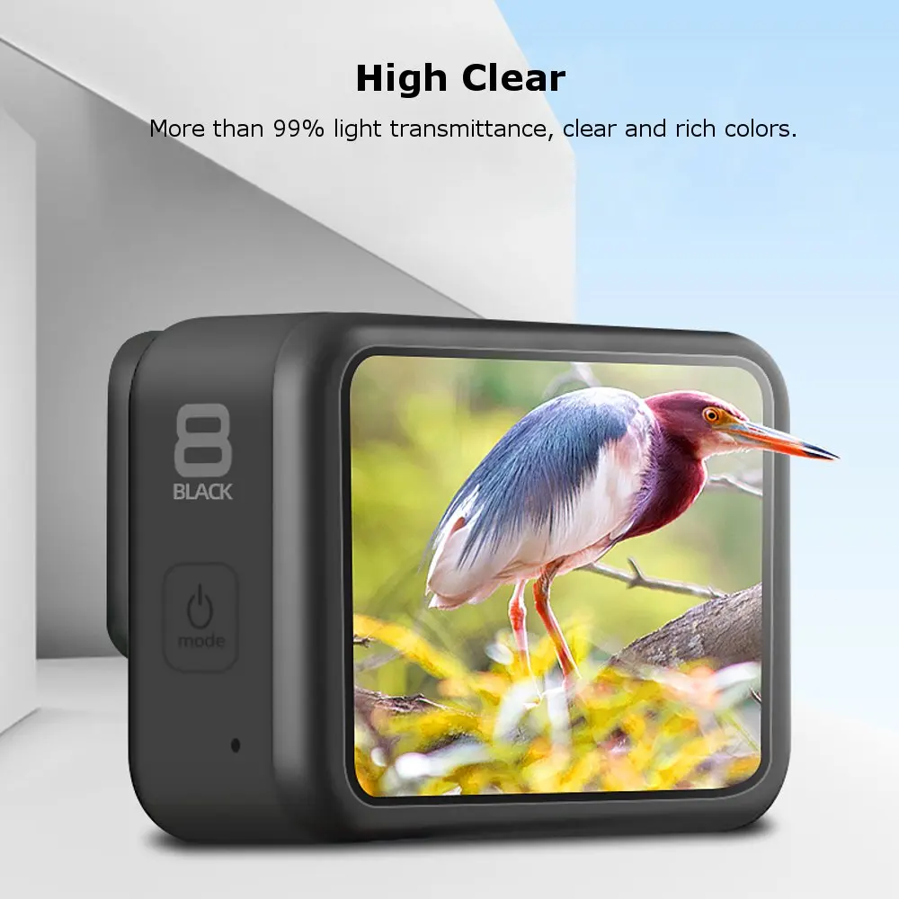 Экран Cover Protector прозрачный объектив камеры LCD Дисплей защитная пленка из закаленного стекла для GoPro HERO 8 черного цвета с видом от первого лица Камера