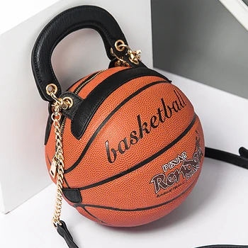 

Basketball shape bag female 2020 new trend round female bag personality creative shoulder chain diagonal bag