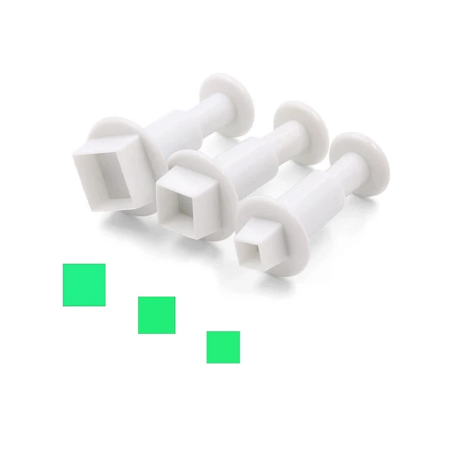 3 Db/Beállított Csillag Szerető Szív Kerek Virág Négyzet Alakú Sütemény Cukorcraft Cookie Penész Fondant Díszítő Szerszámok - Image 6