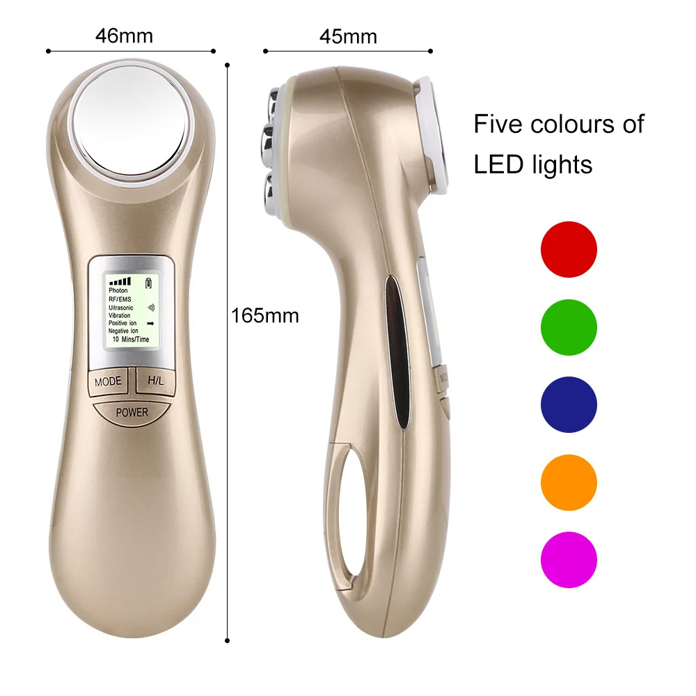  AOPHIA Skin Care Massager Facial Mesotherapy Electroporation RF RadioFrequency LED Photon Face Lift