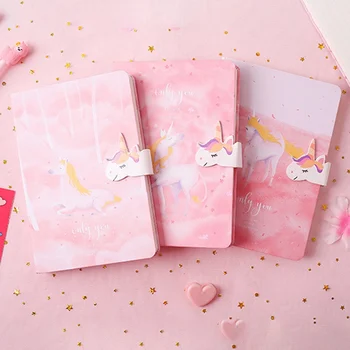 

Creative Dream Unicorn Thick Hard Shell Notebook Schedule Planner Kawaii Scrapbook Hardcover Diary Office School Supplies