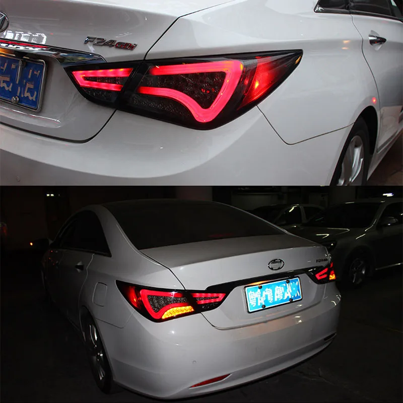 Светодиодная сигнальная лампа дымовая линза задняя фара лампа подходит для hyundai Sonata 8th