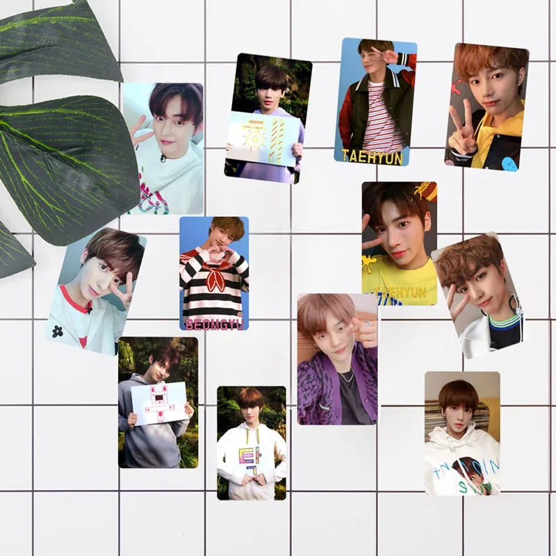 Kpop TXT членов карты с кристаллами стикер Soobin Beomgyu Selfie фото Stikcy карты завтра X вместе фотостудия стикер 10 шт./компл