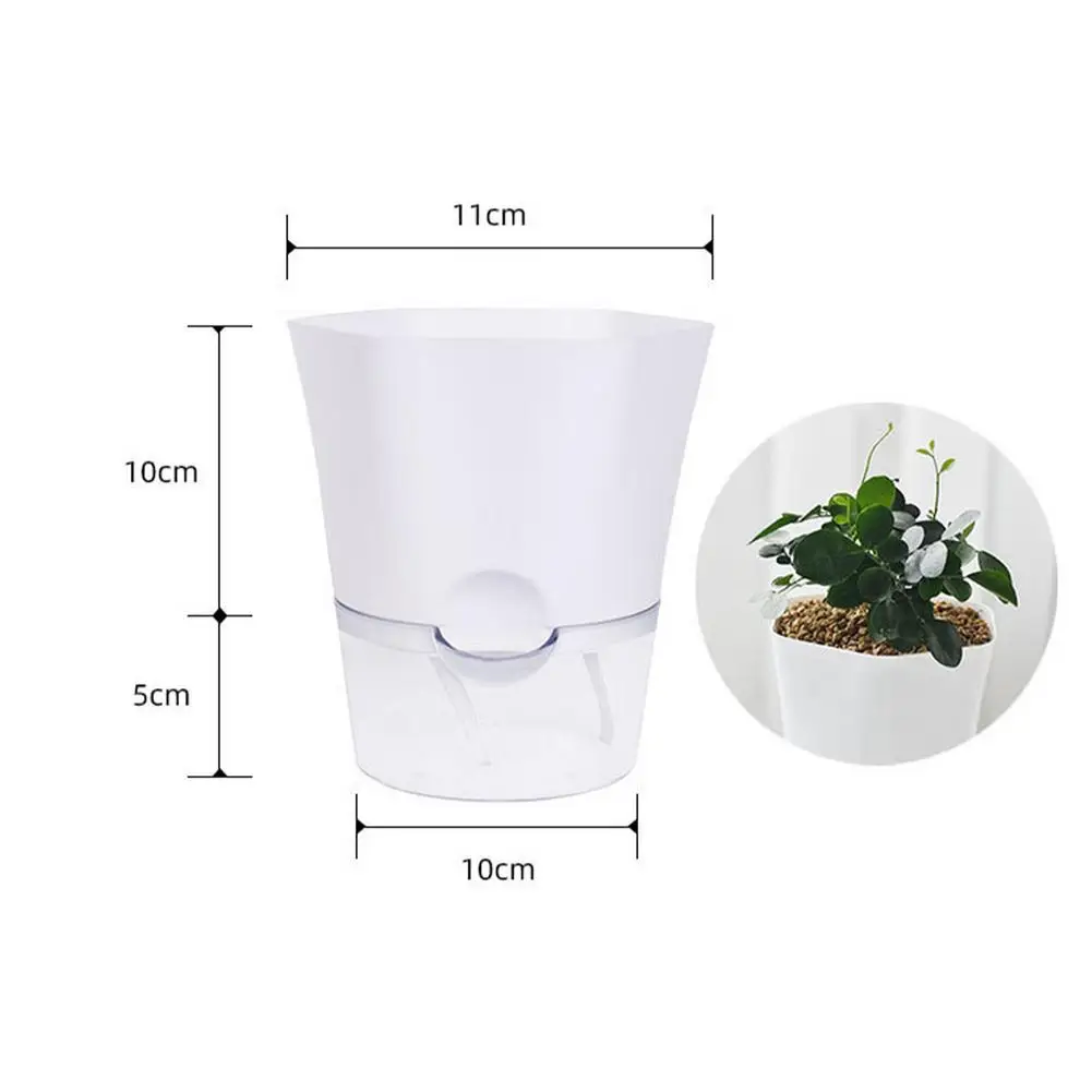 vaso de flores preguiçoso, plástico transparente, plantador