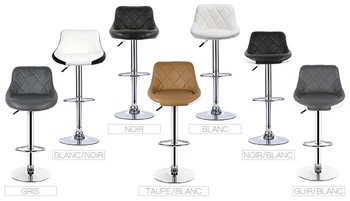 

A Pair Of Spoon Bar Stools Are Filled With Soft Sponge Padded Cushions Lifting Handles Adjustable Metal Footrest Chairs HWC