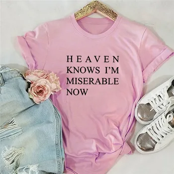 

Heaven Knows Fashion T-shirt Women Summer Cotton T Shirt Women Harajuku O-neck Ladies Top Tee Shirt Femme Black & White