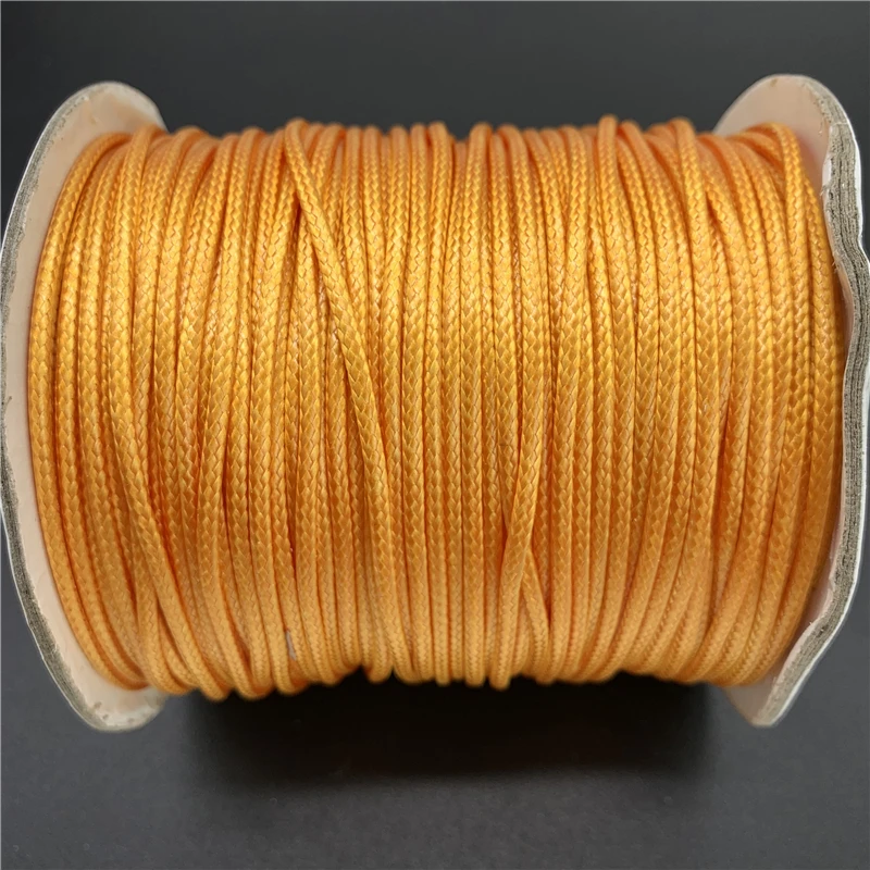 

0.5mm 0.8mm 1mm 1.5mm 2mm Gold yellow Waxed Cotton Cord Rope Waxed Thread Cord String Strap Necklace Rope For Jewelry Making
