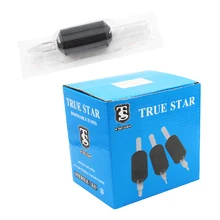 20 шт 11F одноразовые 25 мм Черные Мягкие силиконовые татуировки ручки трубы прозрачные пластиковые трубы точные комбо