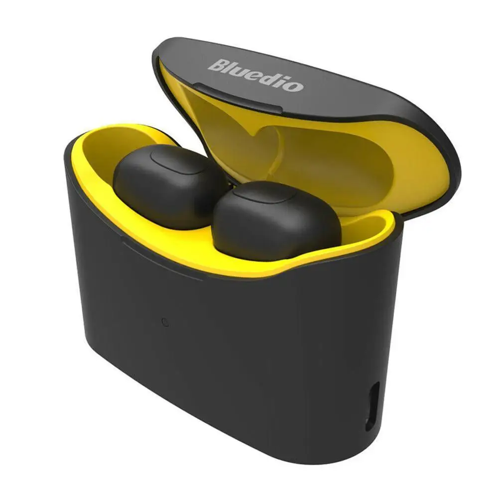 Цвет: желтый Bluedio Bluetooth наушники TWS 5,0 зарядная коробка в ухо Спортивные Беспроводные наушники для всех телефонов связи бизнес - Цвет: Цвет: желтый