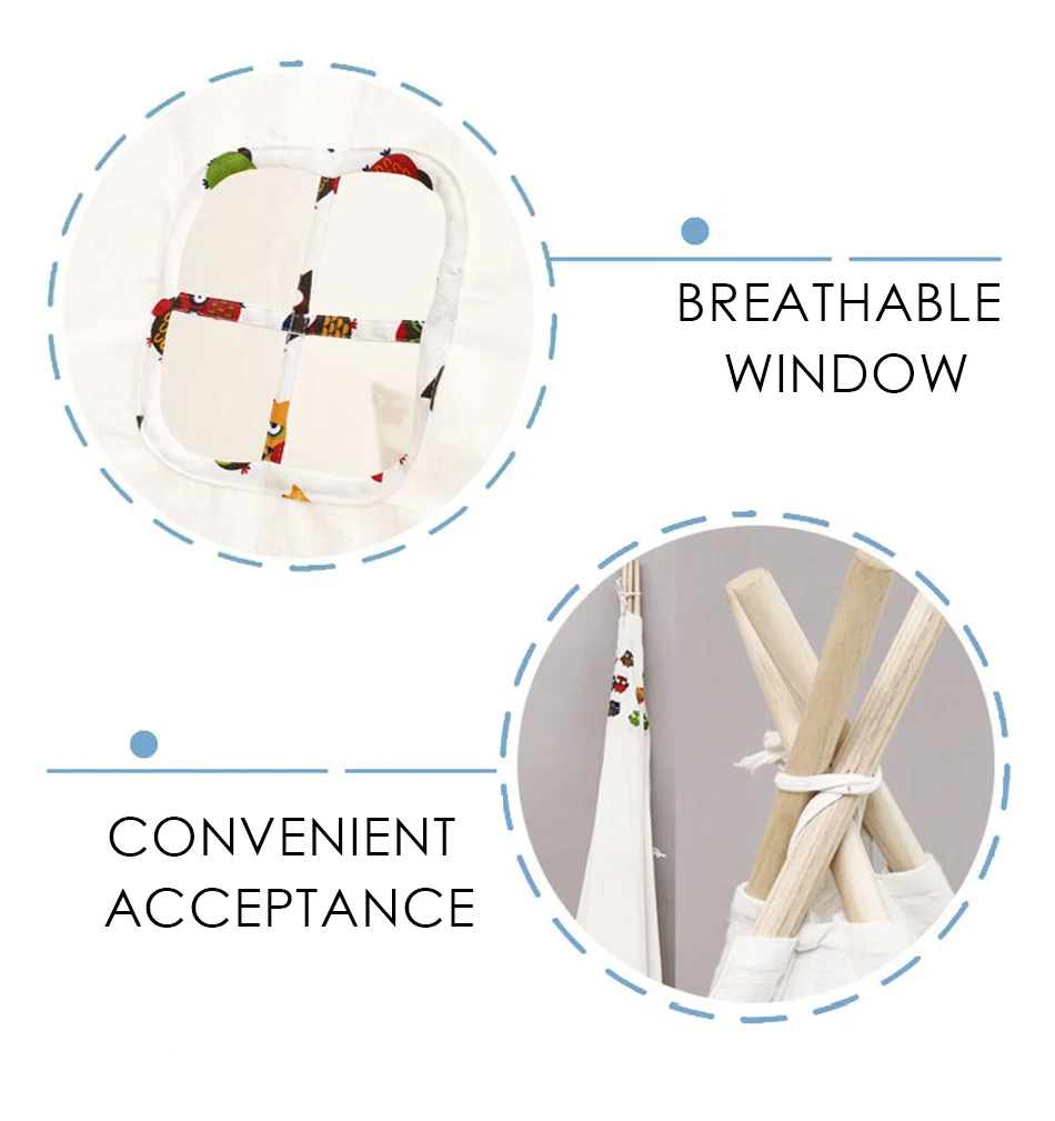 18 Types Baby Portable Canva Tipi Folding Indoor Children Tent Teepee Original Triangle Indian Kid Tent Wigwam Little Play House