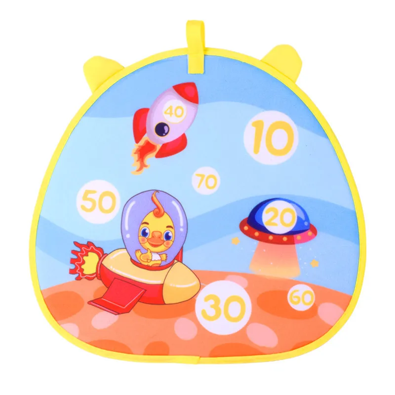 

Children's dart board 6PCS dart ball set of double-sided cartoon felt target children's indoor entertainment toys