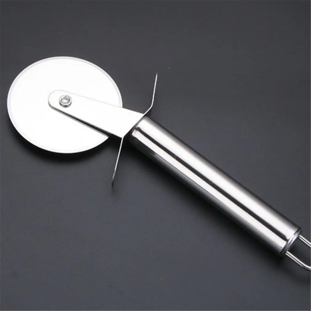

3 Patterns Stainless Steel Pizza Cutter Double Roller Pizza Knife Cutter Pastry Pasta Dough Crimper Kitchen Pizza Tools