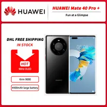 DHL Free HUAWEI Mate 40 Pro + 5G MobilePhone 6.76 inch 90Hz OLED Kirin 9000 Octa Core EMUI 11 Reverse Charge Wi-Fi 6+ NFC