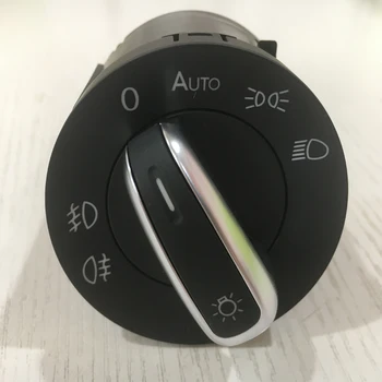 

5ND941431B 3C8941431A Chrome Auto Headlight Switch Fog Head Light Lamp Knob For VW Golf Jetta MK5MK6 GTI Passat B6 Touran Tiguan
