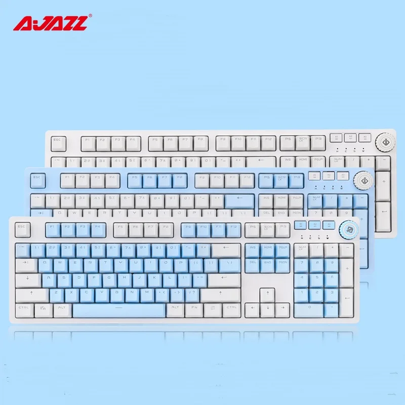 Ajazz AK515 DIY USB Проводная Механическая клавиатура со съемной крышкой черный синий коричневый красный ось