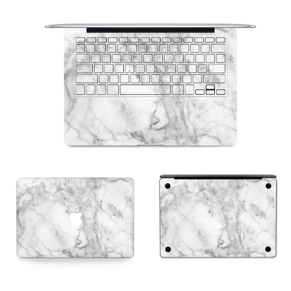 Белая мраморная Виниловая наклейка для ноутбука на запястье Macbook Air Pro Retina 12 13 15 A1398
