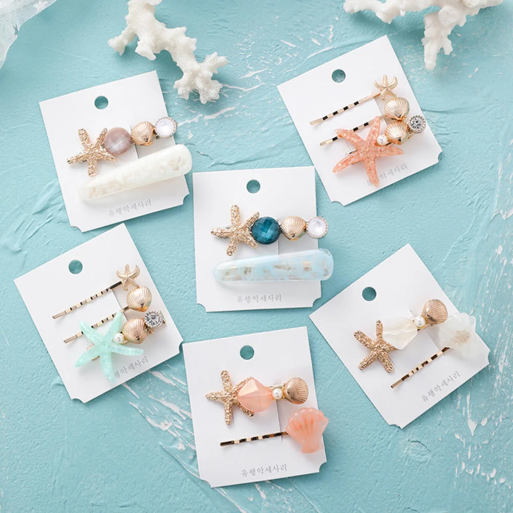 Женские металлические заколки для волос 1 комплект корейские геометрические с