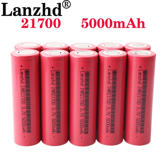 21700 リチウムイオンバッテリー 5000mAh 3.7V 6個セット