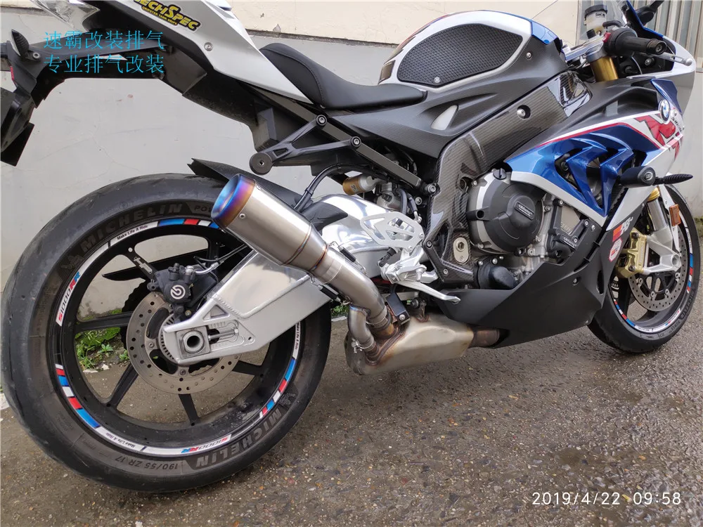 60 мм мотоцикл титановый сплав выхлопная труба Akrapovic S1000RR S1000R модифицированная для S1000RR S1000R звуковая волна жареная улица