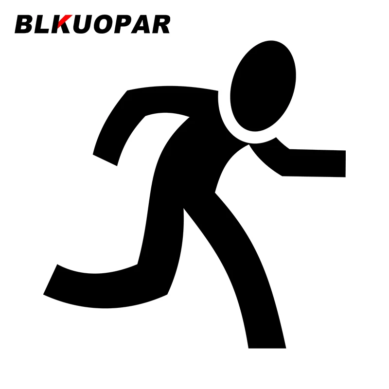 

BLKUOPAR for Run Car Stickers Waterproof Sunscreen Decals Creative Windows Air Conditioner Decor Car Door Protector DIY