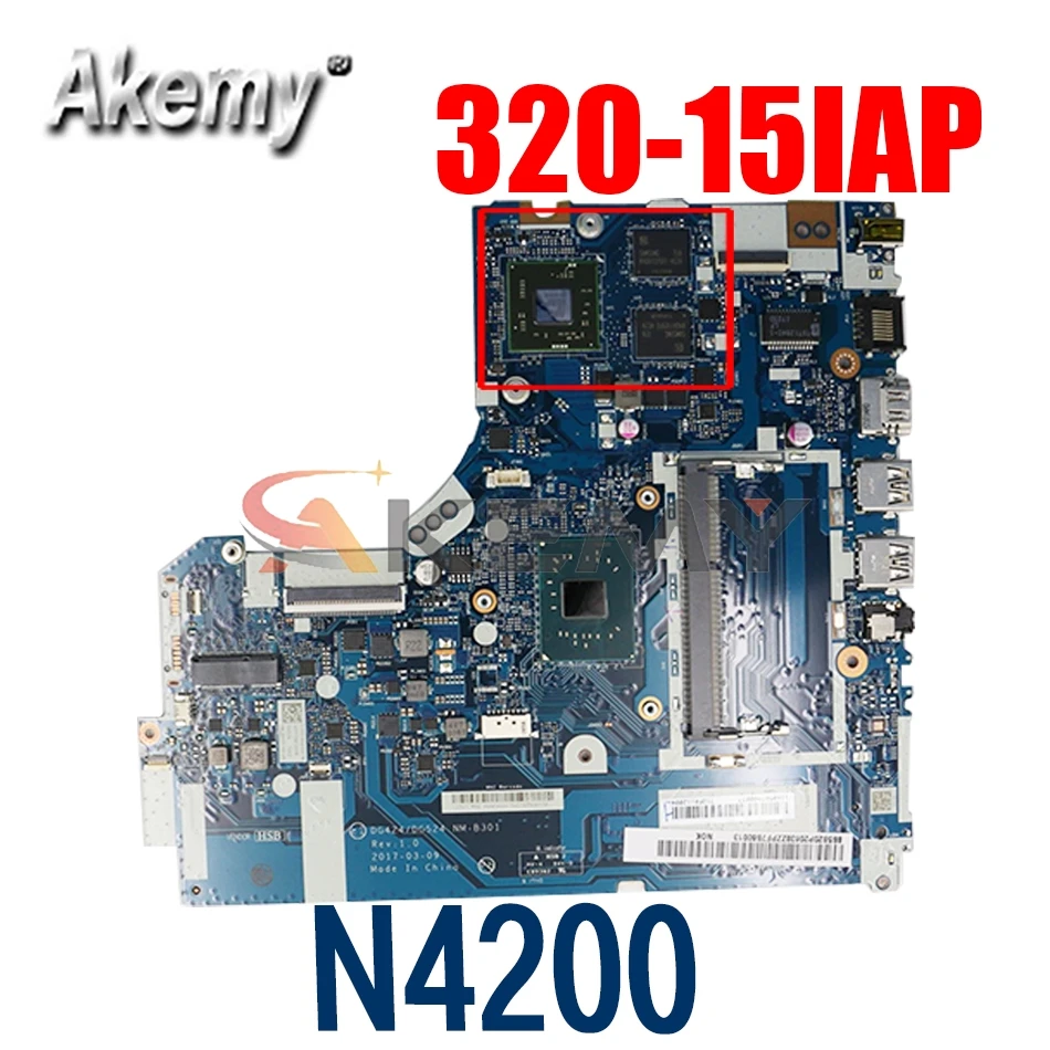 Материнская плата для ноутбука Lenovo IdeaPad 320-15IAP с 4-ядерным процессором N4200 2G DG424 DG524