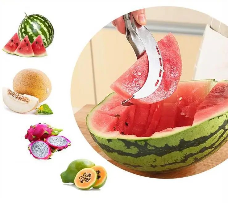 

Multifunctional Stainless Steel Watermelon Cutter Slicer Meat Cutter Core Cutter Fruit Knife Melon Cutter Fruit Tools