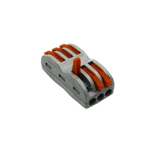  2/10/20Pcs Compact Wire Wiring Connector Pin-222 212/213/215 Universal Conductor Terminal Block Threader Splitter SPL-2/SPL-3 
