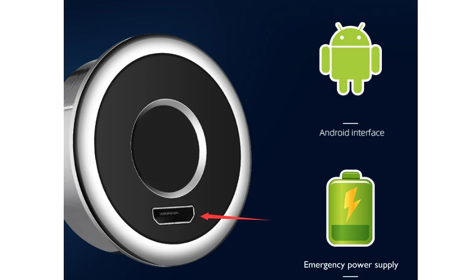 Fechamento do cacifo Com Leitor Biométrico de Impressão Digital