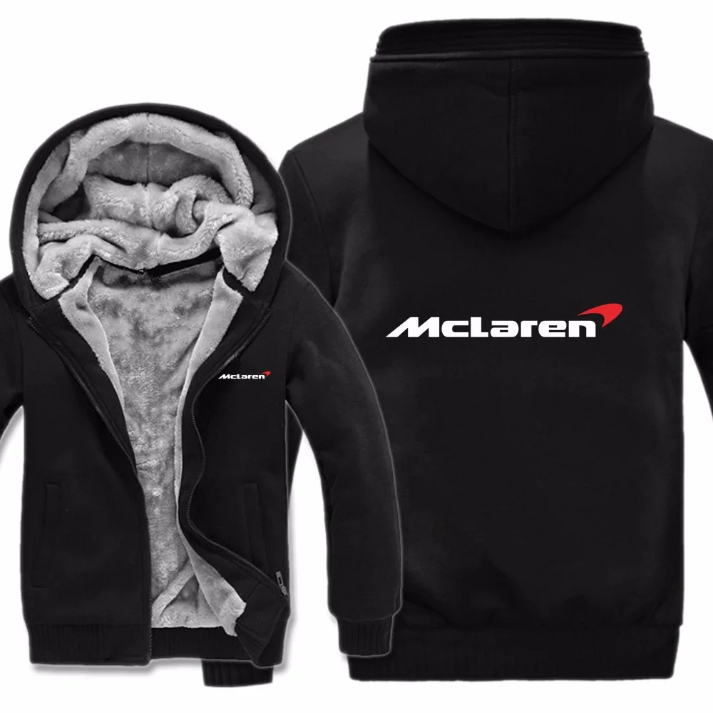 McLaren толстовки зимняя куртка для мужчин повседневная шерстяная подкладка флис McLaren толстовки пуловер человек пальто