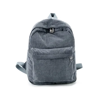 

Corduroy Casual School Rucksack Backpack Unisex Vintage