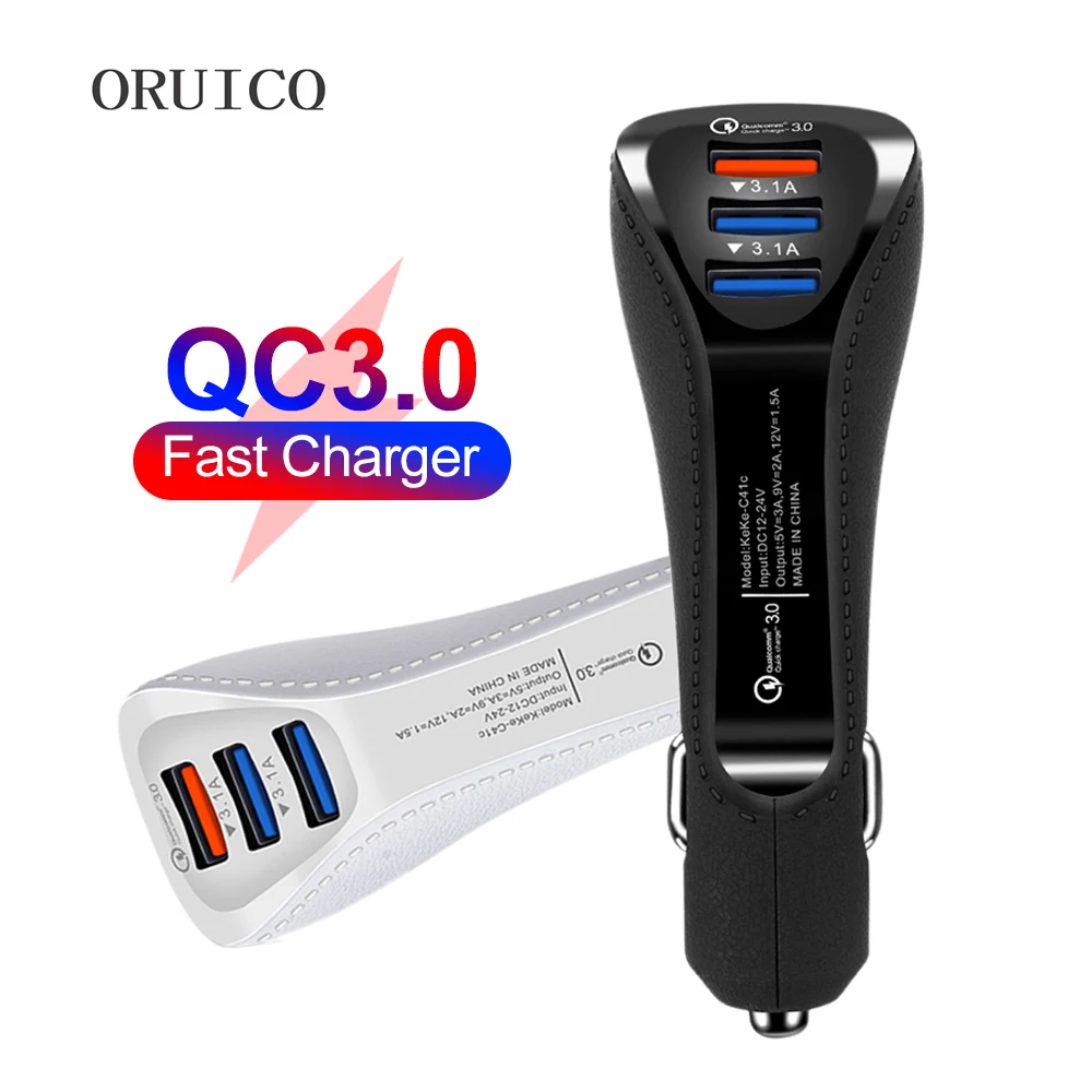 Автомобильное зарядное устройство 30 Вт 3 1 а USB быстрая зарядка QC для телефона