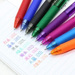 Stylos à Gel effaçables et rétractables, pointe de recharge magique lavable, 8 couleurs, 0.7mm, fournitures de papeterie 