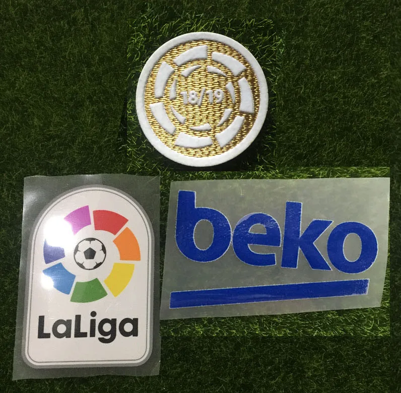 FULLSETII Lfp патч и белый синий Beko патч 1819 La Liga чемпионы патч значок - Цвет: FULLSETII